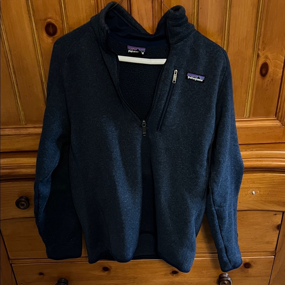Patagonia Navy Quarter-Zip Fleece Jacket